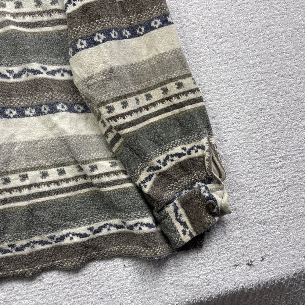 VTG Private member Heavy Button-Down Over Shirt L Aztec Southwest Pattern Retro - Picture 14 of 16